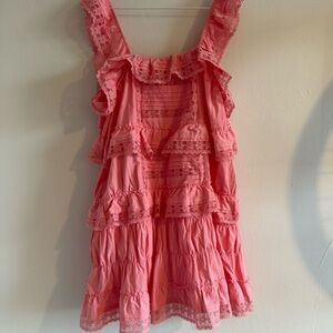 Pink Ruffled Dress Romper
